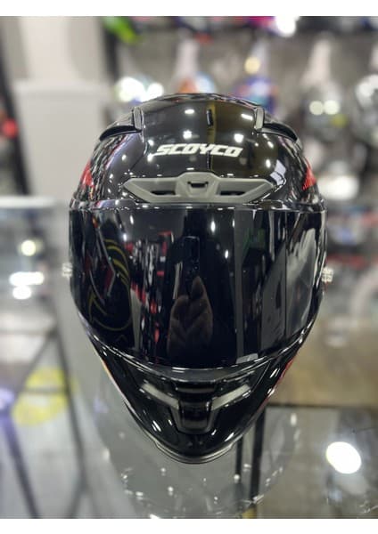 Scoyco 871 Fire Siyah Vizörlü 8