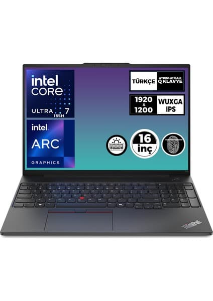 Lenovo Thinkpad E16 Gen 2 Ultra 7 155H 32GB 2tb SSD Windows 11 Pro 16\