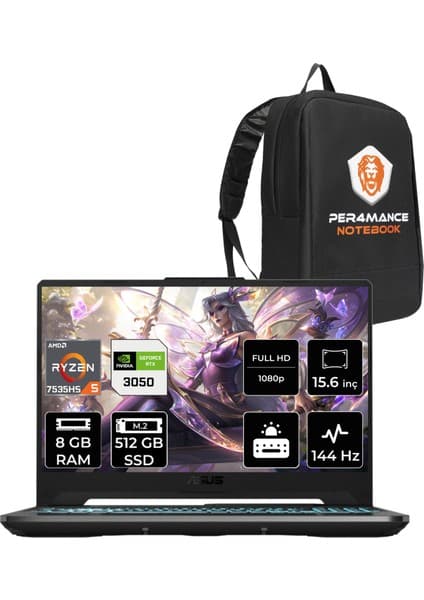 Asus Tuf Gaming A15 Amd Ryzen 5 7535HS 8gb 512GB SSD RTX3050 8GB 15.6\