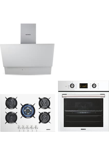 Kumtel Digital Beyaz Ankastre Set (B66 - SF2 (DDT) + KO-50 OAHDF + DA6-835)