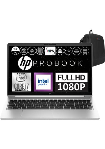 Hp Probook 450 G10 Intel Core I7 1355U 16GB 512GB SSD Intel® Iris® Xᵉ Windows 11 Pro 15.6\