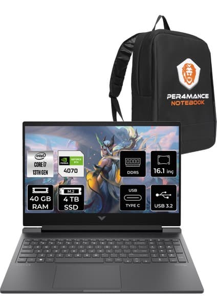 Hp Victus 16 Intel Core I7 13700H 40GB 4tb SSD RTX4070/8GB 144Hz 16.1\
