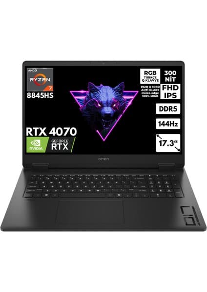 Hp Omen 17-DB0021NT R7-8845HS 24-Gbddr5 2 Tbssd RTX4070 (8 Gb) 17.3\