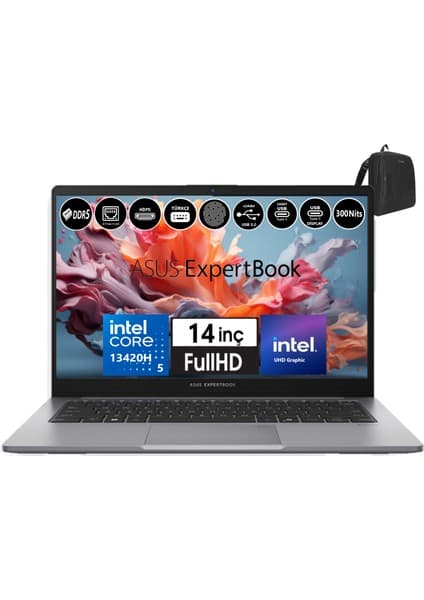 Asus Expertbook P1 P1403CVA-I58512G0D Intel Core I5-13420H 8gb Ddr5 2tb SSD Windows 11 Home 14\
