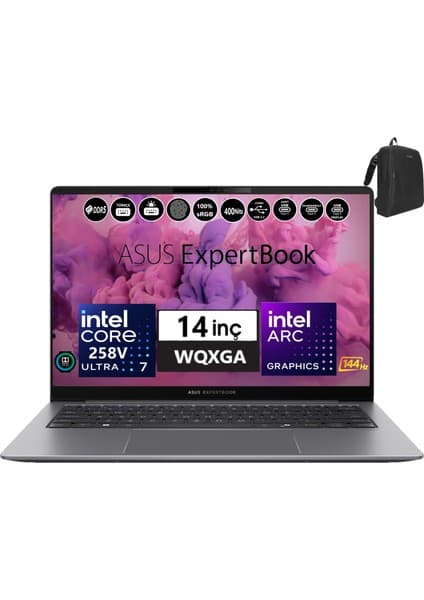 Asus Expertbook P5405CSA-WI7321TBS0D Intel Ultra 7 258V Aı 32GB 2tb SSD Arc 140V Windows 11 Pro 14\