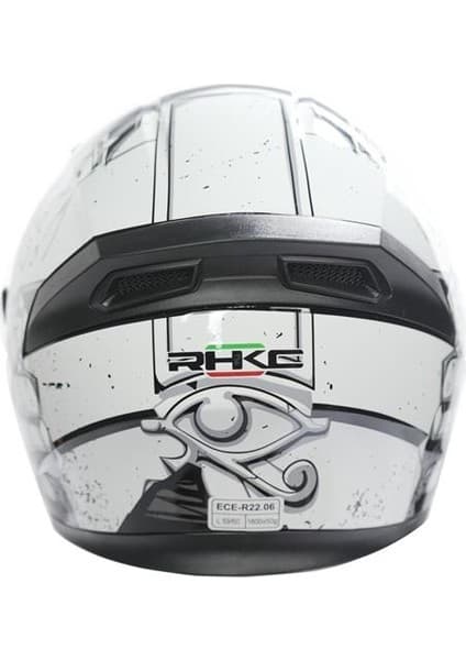 RHKC 316 Full Face Motosiklet Kaskı Kuru Kafa 7