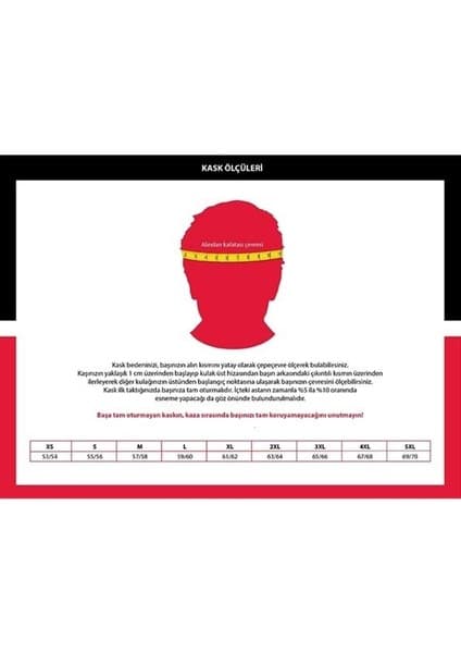 RHKC 316 Full Face Motosiklet Kaskı Kuru Kafa 8