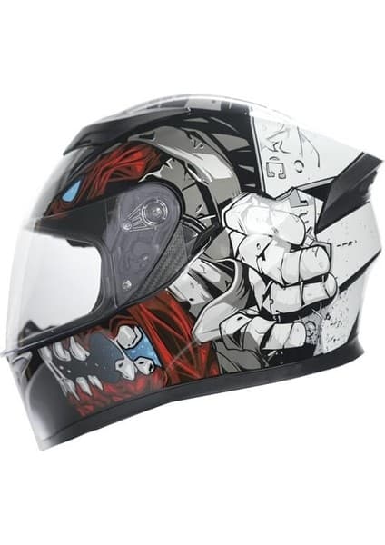 RHKC 316 Full Face Motosiklet Kaskı Kuru Kafa