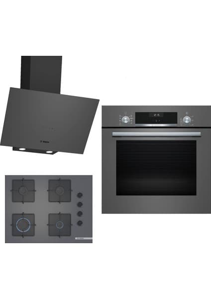 Bosch Ankastre Gri 3 Lü Set 311 (HBF534EH3T-POP7C9P30O-DWK64PJ70T) Fryart
