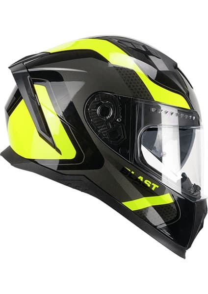CGM 311R Kapalı Kask Blast Race Sarı Siyah 2