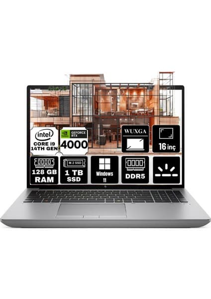 Hp Zbook Fury 16 G11 Intel Core I9-14900HX 128GB 1tb SSD Rtx 4000 Ada 12GB 16\