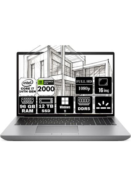 Hp Zbook Fury 16 G11 Intel Core I7-14700HX 96GB 12TB SSD Rtx 2000 Ada / 8gb 16\