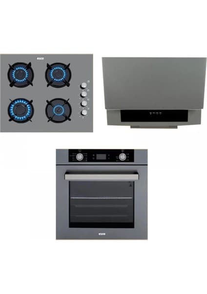 Esco Bexel Ankastre Set Gri[ BAF-72G] [bao-41 111] [DA-55G]