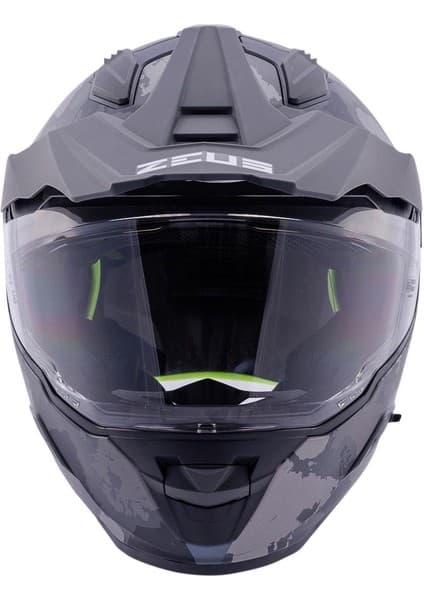 Zeus ZS-913 Bf6 Matt Black Grey Black Silver Kapalı Kask 7