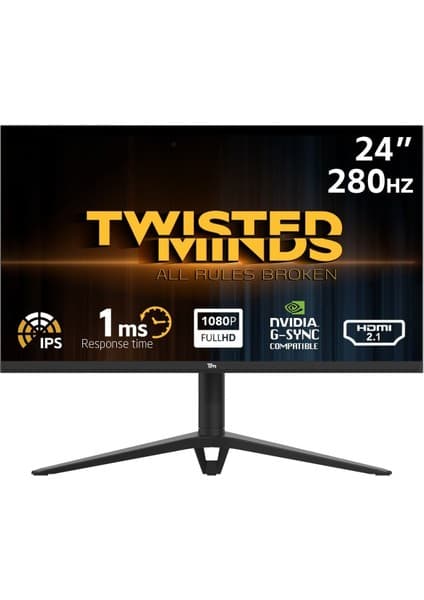 Twisted Minds 24.5 inç 280Hz 1ms IPS FHD HDR Oyuncu Monitörü - TM24FHD280IPS