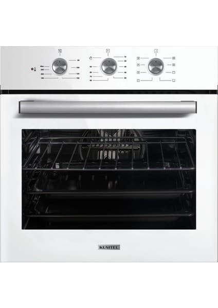 Kumtel Beyaz Cam Ankastre Fırın 8 Programlı B66-SF2(MT)