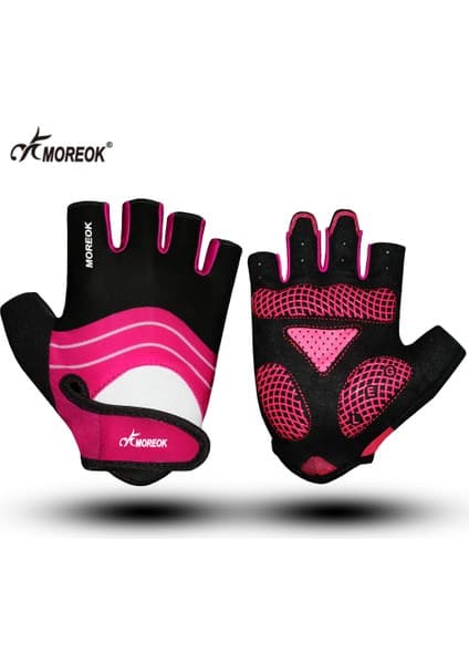 Liangduo Shop MK095-PEMBE Tarzı M Boyutu Moreok Bisiklet Eldiveni Yarım Parmak 5mm Sbr Pedleri Darbeye Dayanıklı Dağ Bisikleti Eldiven Nefes Açık Yol Bisiklet Eldiveni Erkek Kadın (Yurt Dışından)