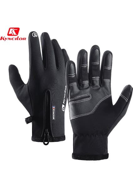 Liangduo Shop Siyah Stil S Beden Kyncilor Evrensel Kış Sıcak Bisiklet Eldiveni Dokunmatik Ekran Bisiklet Eldiveni Tam Parmak Su Geçirmez Bisiklet Eldiveni Spor Kayak Eldiveni (Yurt Dışından)