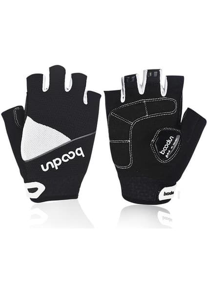 Liangduo Shop Beyaz Stil M Boyutu Spor Bisiklet Eldivenleri Yarım Parmak Örgü Bisiklet Darbeye Dayanıklı Eldiven Yansıtıcı M-Xxl (Yurt Dışından)