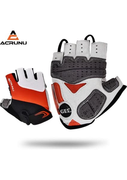 Liangduo Shop Kırmızı Stil Xl Boyutu Acrunu Profesyonel Bisiklet Eldiveni Sıvı Silikon Yarım Parmak Eldiven Kaymaz Şok Emici Bisiklet Eldiveni Erkekler Spor Eldiven (Yurt Dışından)