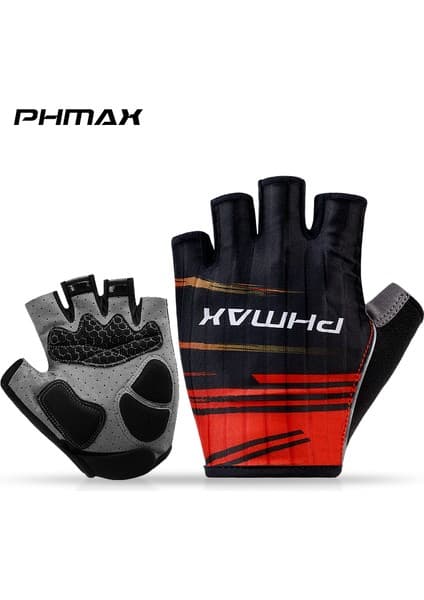 Liangduo Shop PM-DPST-17701 Stili Xl Boyutu Phmax Yaz Bisiklet Eldiveni Kaymaz Erkek Kadın Yarım Parmak Eldiven Nefes Şok Emme Mtb Yol Bisiklet Eldiveni (Yurt Dışından)