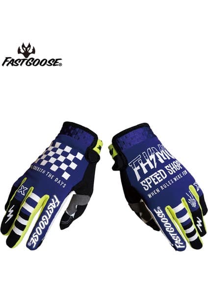 Liangduo Shop Mavi Stil L Boyutu Fastgoose Fh Dh Mx Gp Bmx Mtb Motosiklet Motokros Eldiven Off Road Yarış Pro Yokuş Aşağı Spor Bisiklet Bisiklet Bisiklet Bisiklet Eldiveni (Yurt Dışından)
