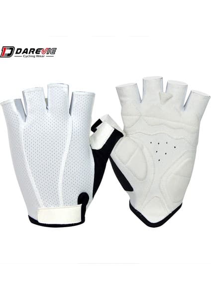 Liangduo Shop Beyaz Stil Xxl Darevıe Bisiklet Eldiveni Yarım Parmak Hafif Yumuşak Süper Nefes Bisiklet Eldiveni Yüksek Li Ped Darbeye Dayanıklı Bisiklet Eldivenleri (Yurt Dışından)