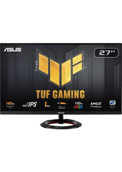 Asus Tuf Gamıng VG279Q3R 27 Fast IPS Freesync ve G-Sync Uyumlu 1920X1080 1ms 180Hz 250CD Dp HDMI Hoparlör Vesa 3yıl 100% Srgb Elmb Monitör