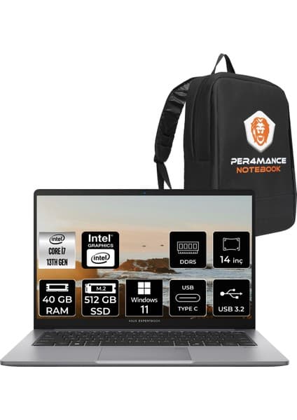 Asus Expertbook P1 Intel Core I7 13620H 40GB 512GB SSD 14\