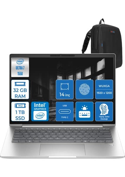 Hp Elitebook 640 G11 Ultra7 155U 32GB Ddr5 1tb SSD 14\