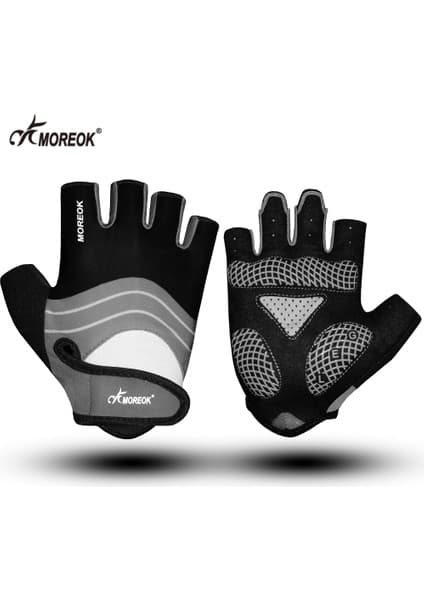 Liangduo Shop MK095-GRİ Tarzı Xl Boyutu Moreok Bisiklet Eldiveni Yarım Parmak Bisiklet Eldiveni 5mm Silikon Pedleri Pedleri Bisiklet Eldiveni Şok Emici Dağ Bisikleti Eldivenleri Anti (Yurt Dışından)