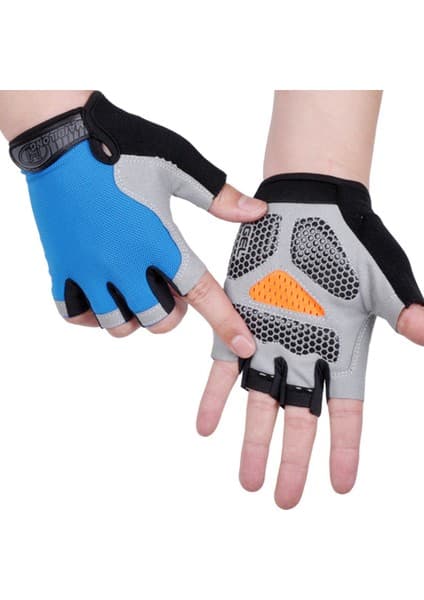 Liangduo Shop B-Mavi Tarzı L Boyutu Yarım Parmak Bisiklet Eldiveni Bisiklet Motosikletçi Eldiveni Spor Salonu Eğitimi Spor Halter Spor Parmaksız Kadın Erkek Spor Eldiven (Yurt Dışından)