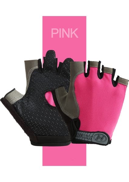 Liangduo Shop Pembe Tarzı L Boyutu Spor Eldiven Spor Salonu Nefes Kaymaz Kadın Erkek Yarım Parmak Yaz Balıkçılık Bisiklet Parmaksız Eldiven Kadın Bisiklet Bisiklet (Yurt Dışından)