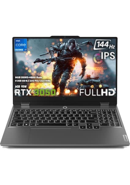 Lenovo LOQ 15IRX9 Intel Core i7 13650HX 8GB 512GB SSD RTX 3050 6GB (95W) 15.6\