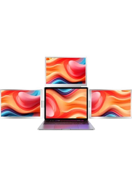 Trimonitör - 16” Taşınabilir Üçlü Monitör (Sabit Panel)