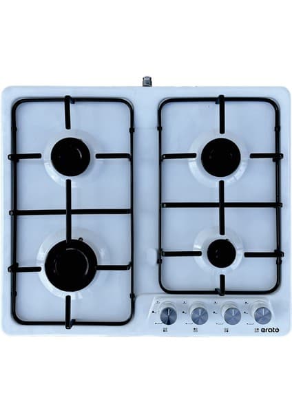 Erato eo2004db 4 Gözlü Emniyetli Çakmaklı Setüstü Ocak Doğalgaz Beyaz