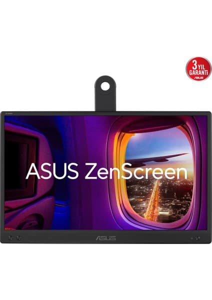 Asus ZENSCREEN MB166CR 15.6 IPS 1920x1080 5MS USB-C 3YIL MAT EKRAN,360° DAYANAKLI STAND, DUSUK MAVI ISIK TASINABILIR USB MONITOR