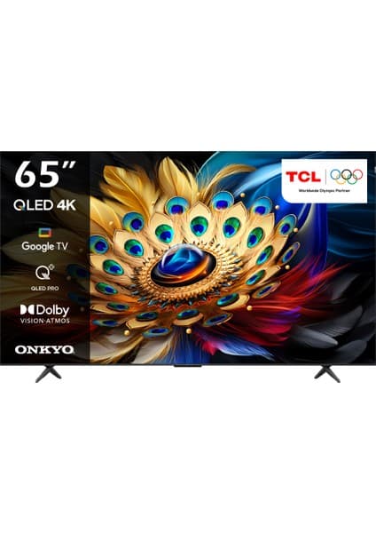 TCL 65C655 65'' 164 Ekran Uydu Alıcılı 4K Ultra HD Google QLED TV