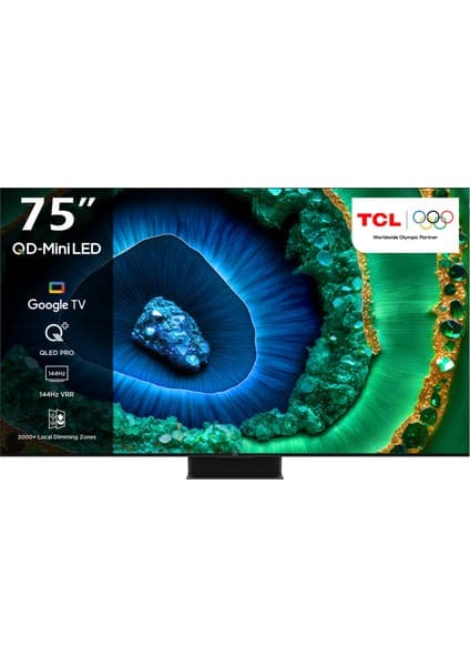 TCL 75C855 75'' 189 Ekran Uydu Alıcılı 4K Ultra HD Smart Google QLED TV