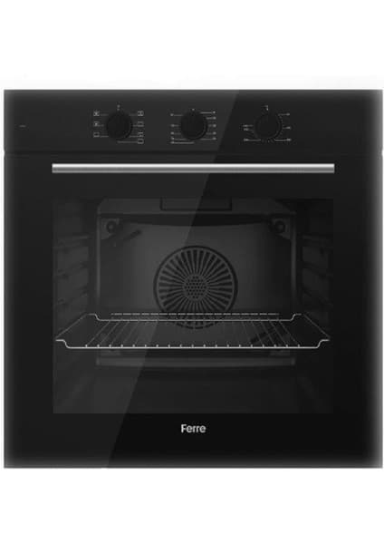 Ferre QBL62CS Siyah Cam Ankastre Fırın
