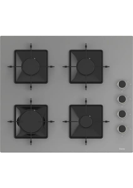 Ferre SS208 Gri Kare Ankastre Cam Ocak 60 cm ( Kare Gözlü )