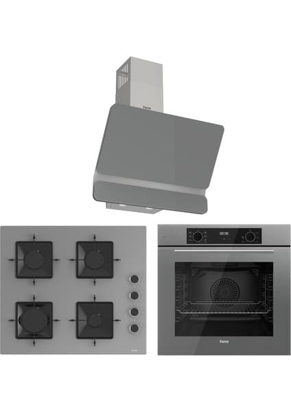 Ferre Flowart Ventora Elite Beyaz 3'lü Ankastre Set ( QBL63CB-SS206-D081 ) 7