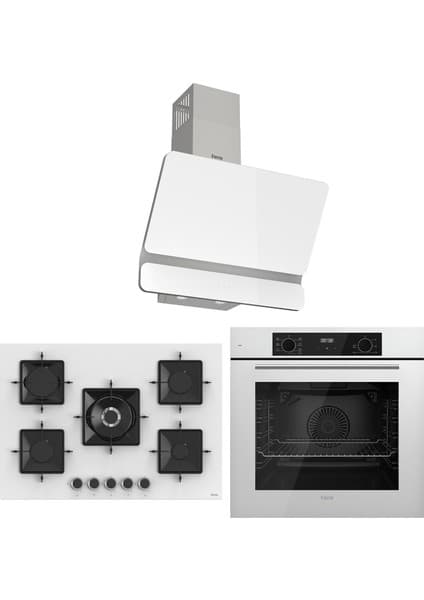 Ferre Flowart Florenz Elite Beyaz 3'lü Ankastre Set ( QBL63CB-SS036-D081 )