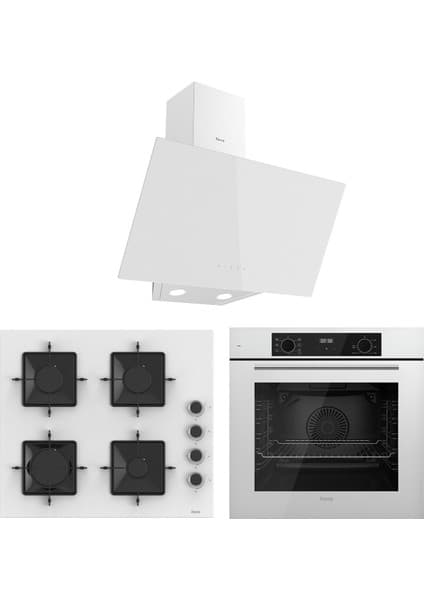 Ferre Flowart Ventora Plus Beyaz 3'lü Ankastre Set ( QBL63CB-SS206-D078 )