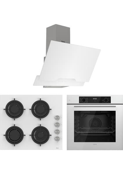 Ferre Flowart Lumora Pro Beyaz 3'lü Ankastre Set ( QBL63CB-CS206-D064 )