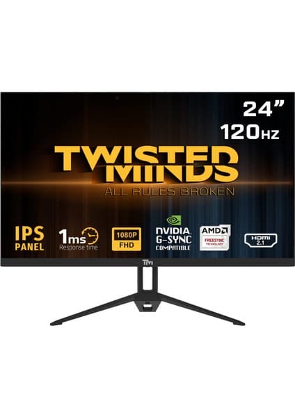Twisted Minds Twısted Mınds 24" TM24FHD120IPS Fhd 120HZ 1ms HDMI Dp IPS Çerçevesiz Gamıng Monitör