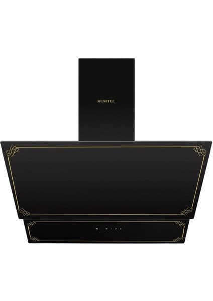 Kumtel Rustik Siyah Cam Davlumbaz DA6-835