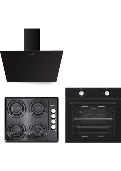 Kumtel Dinamik Siyah Ankastre Set (B66 S2 + KO-410 BF + DA6-833)