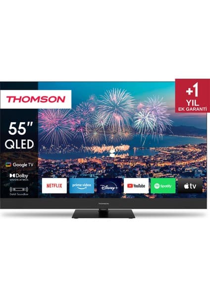 THOMSON 55QG6C14 55" 139 Ekran Uydu Alıcılı 4K Ultra HD Google QLED Plus TV