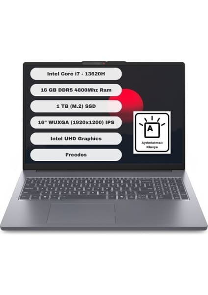 Lenovo Ideapad Slim 3 83K2001VTR005 I7-13620H 24 GB 512SSD+1TB SSD 16\ 5
